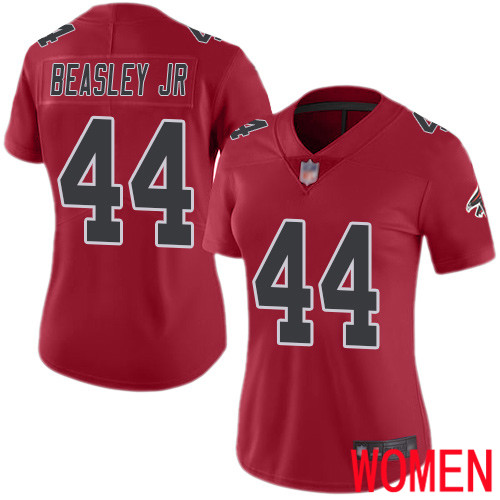 Atlanta Falcons Limited Red Women Vic Beasley Jersey NFL Football #44 Rush Vapor Untouchable